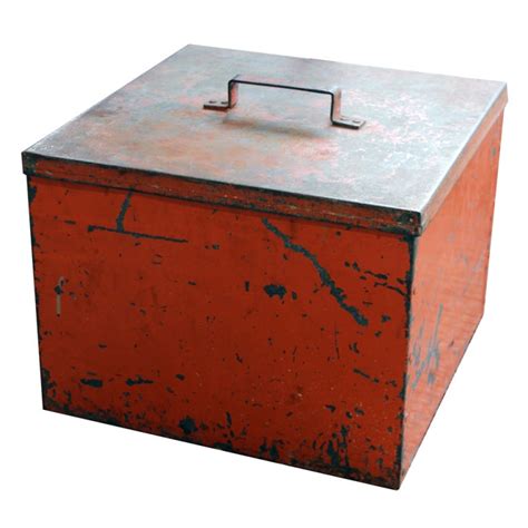 vintage metal storage box